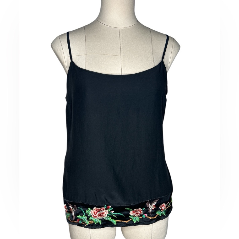 Sue Wong silk floral embroidered camisole